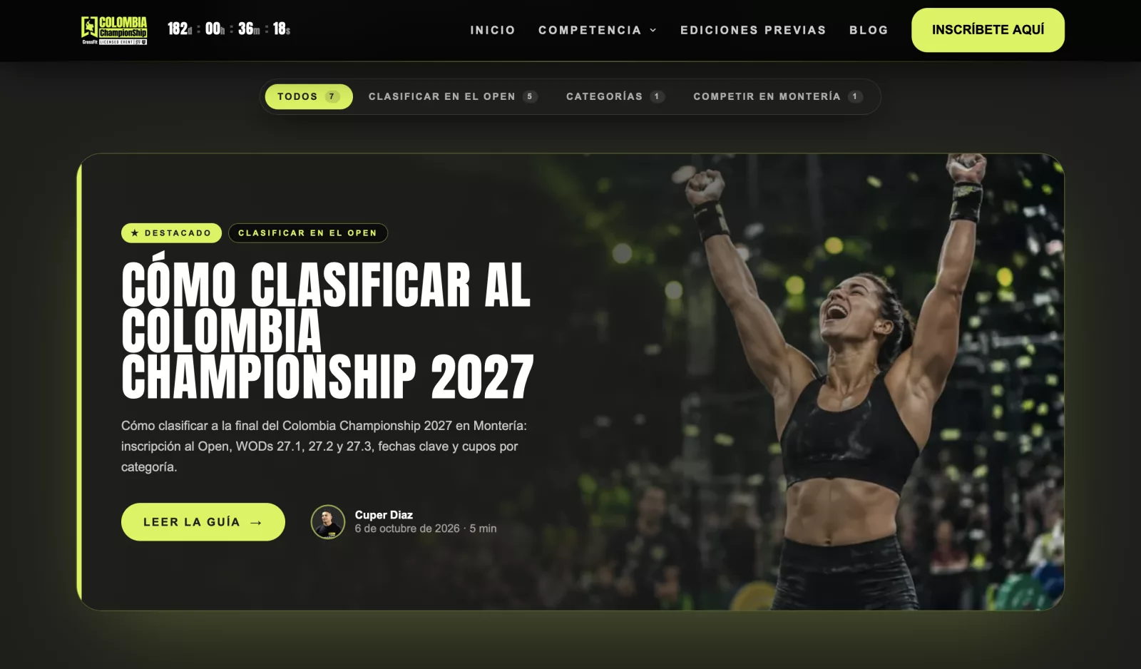 Colombia Championship: Blog por clústeres temáticos